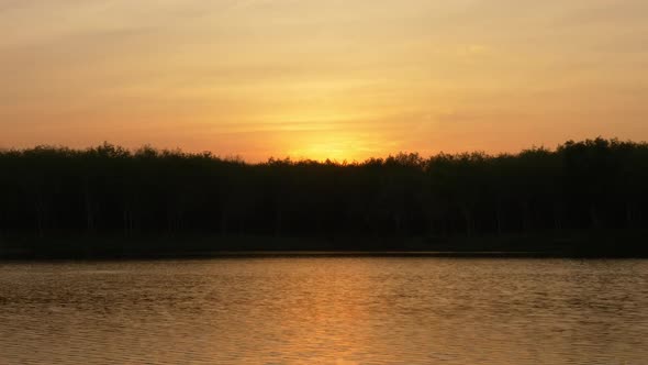 Lake With Sunset