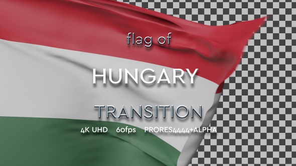 Flag of Hungary transition | UHD | 60fps