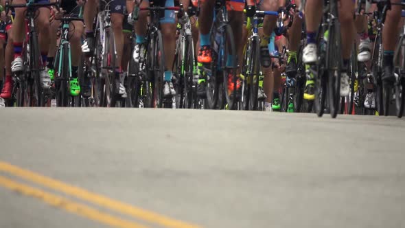 Men racing in a road bike bicycle race.