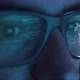 Man Coding with Reflection on glasses - 4k - VideoHive Item for Sale