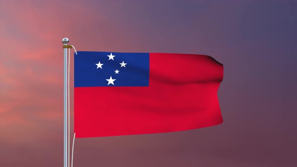 Samoa Flag 4k