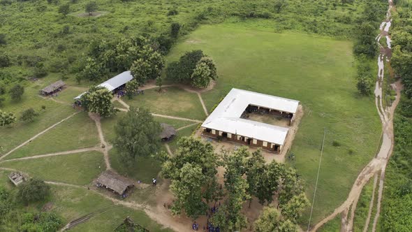 School compound in Ghana, Africa