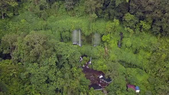 Nature recovers Tourist during the Corona pandemicDaring aerial view flight panorama overview drone