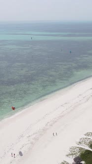 Beach on the Coast of Zanzibar Island Tanzania