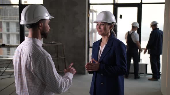 Architects Shaking Hands Thanking for Joint Work