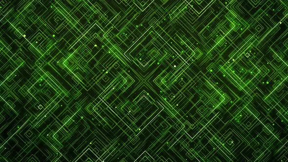 Green Diagonal Glowing Lines