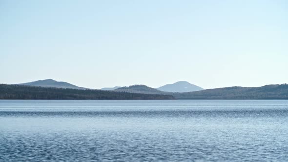 Tranquil View of Lake and Mountains