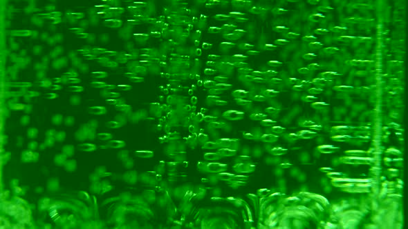 Boiling water in glass kettle on white background