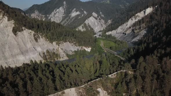 Aerial View of Ruinaulta, Switzerland