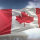 Canada Flag Waving Slow Motion Blue Sky Background Seamless Loop - VideoHive Item for Sale