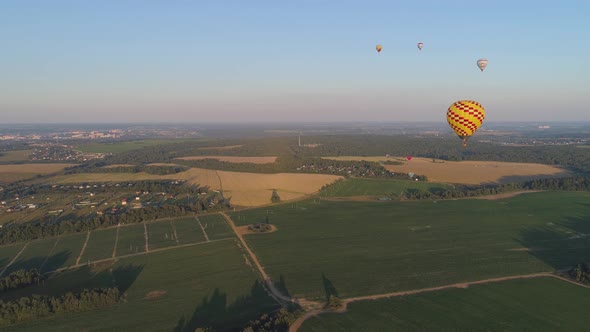 Hot Air Balloons in Sky