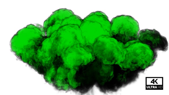 Huge Green Smoke Explosion