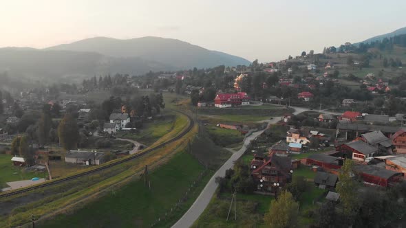 Beautiful Carpathian Countryside Landscape