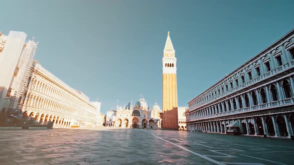 Basilica di Santa Maria Della Salute, Grand Canal, and lagoon. Venice skyline