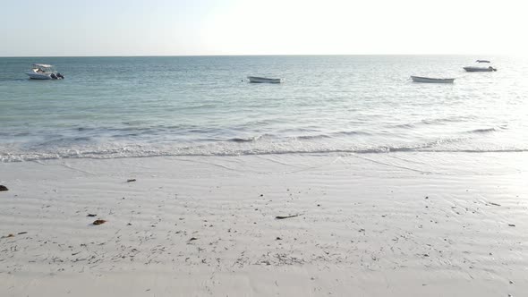 View From a Height of the Indian Ocean Near the Coast of Zanzibar Tanzania