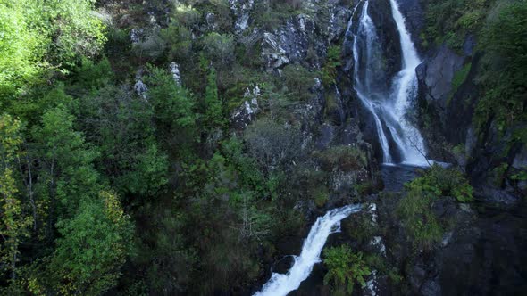 Waterfall of Entrecruces, Carballo, A Coruña, Galicia Spain