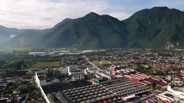 View of sunrise in a beer factory at Orizaba Veracruz mexico