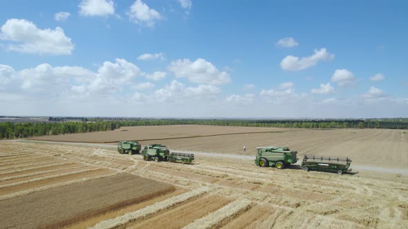 Harvest Machines at kibbutz Alumim, Sdot Negev, Israel