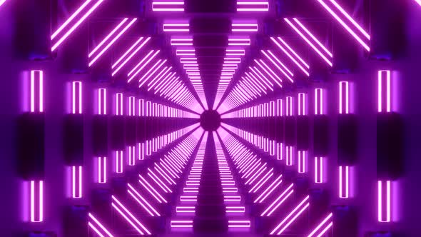 Slow Flight Through Abstract 3D Alien Technology Tunnel Seamless Loop