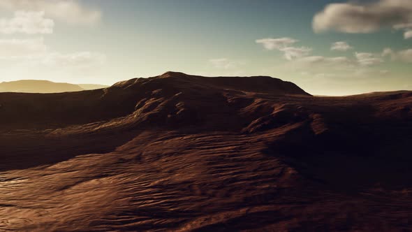 Beautiful Sand Dunes in the Sahara Desert at Sunset