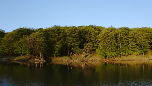 Aspromonte Park Mountain in Calabria with Lake