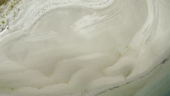 Top Down View Above Beach On Pacific Northwest Washington Coast Usa Spinning Background