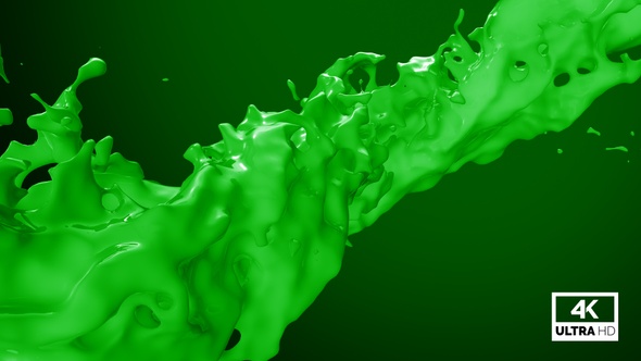 Twisted Green Paint Splash V8