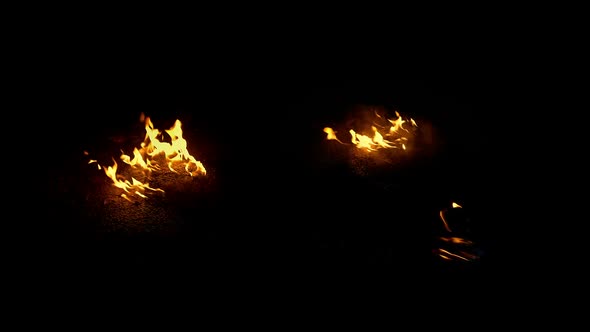 Flaming Debris On Ground - Compositing Element