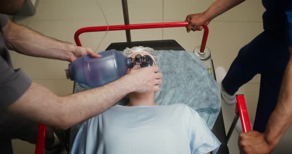 Medical Personnel Transport an Urgent Patient to the Emergency Room