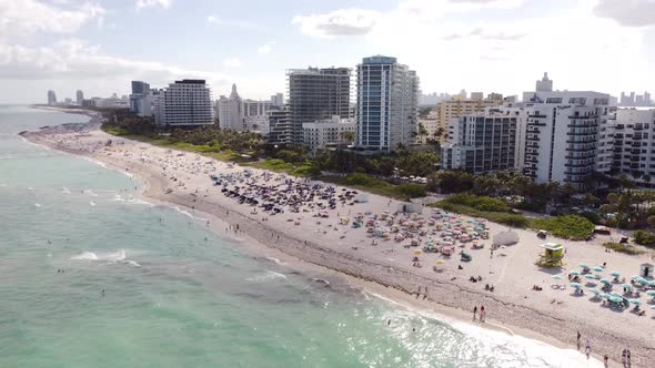South Beach Miami Dade Aerial Drone Video Spring Break 