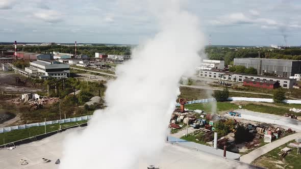 Industrial area with chemical plant