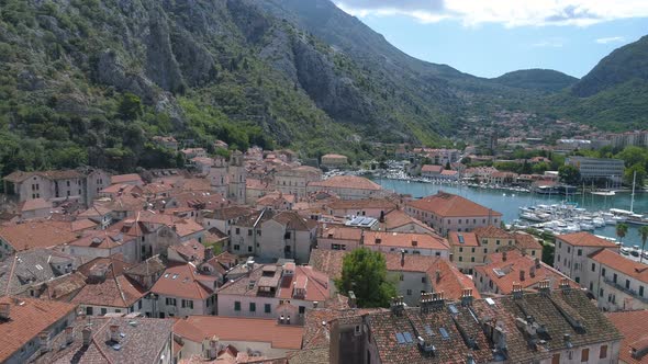 Aerial View of Old Town Kotor, Montenegro