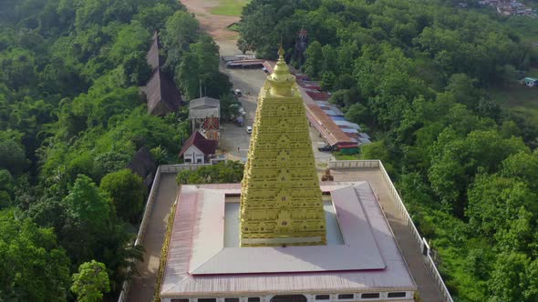 Chedi Phutthakhaya or Puttakaya Pagoda Wat Wang Wiwekaram or Wat Luang Pho Uttama in Sangkhlaburi