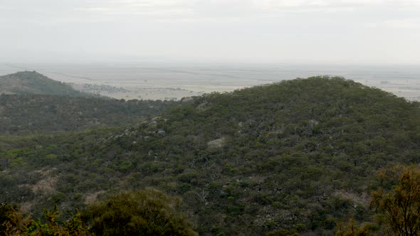 You Yang National Park, Victoria Australia. PAN SHOT from summit.