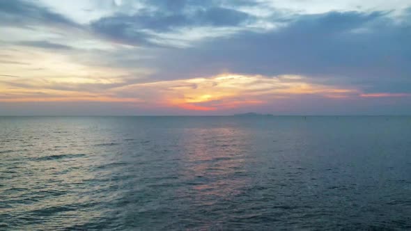 Time lapse of Majestic sunset or sunrise landscape at the sea