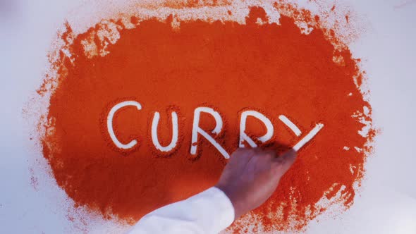 Hand Writes On Chilli Curry