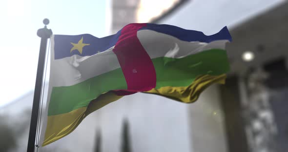 Central African Republic national flag waving