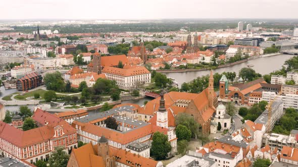 Aerial View of Wroclaw