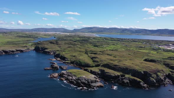 Aerial View of the Coastline at Dawros in County Donegal - Ireland