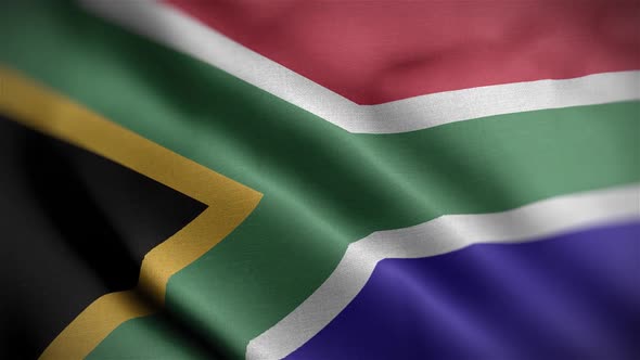 South Africa Flag Textured Waving Close Up Background HD