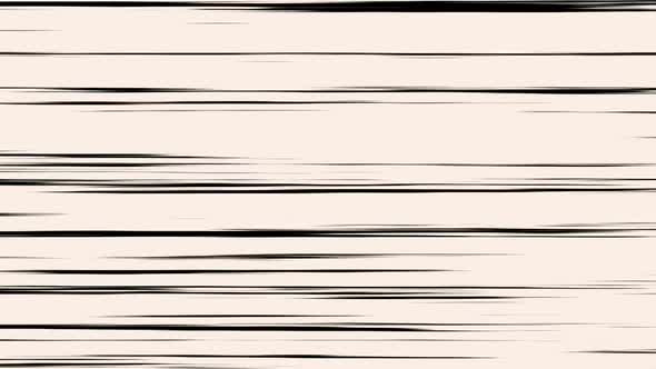Anime Speed Horizontal Black Lines White Background