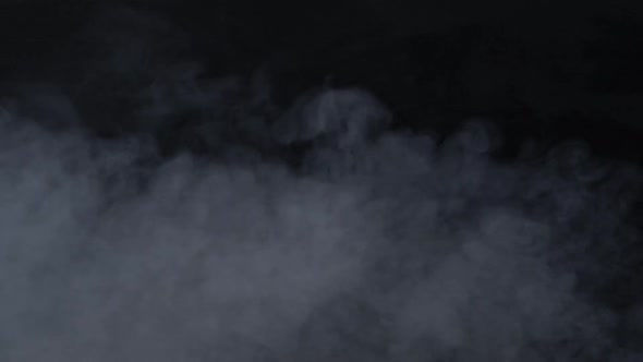 White Steam Clouds Fog Vapor Ice Fire Smoke Texture Over Black Background
