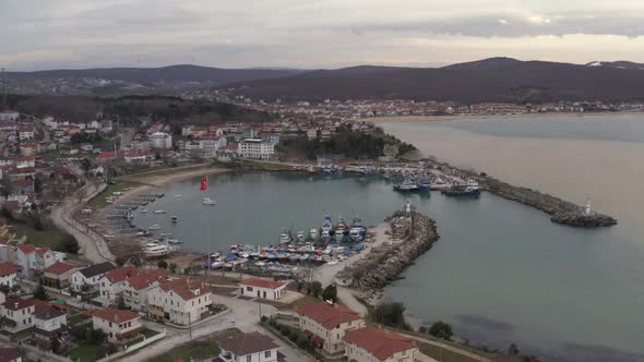 Coastal City Aerial View