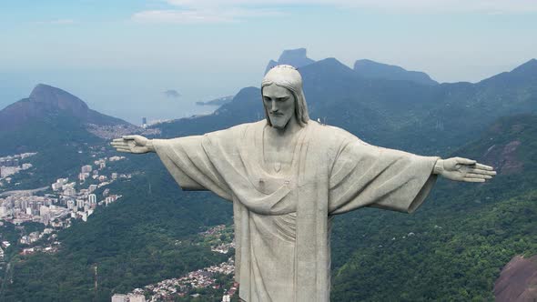 Christ the Redeemer postcard at downtown Rio de Janeiro Brazil.