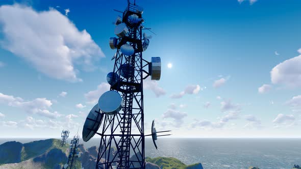 5g Base Station Network Communication And Signal Reception