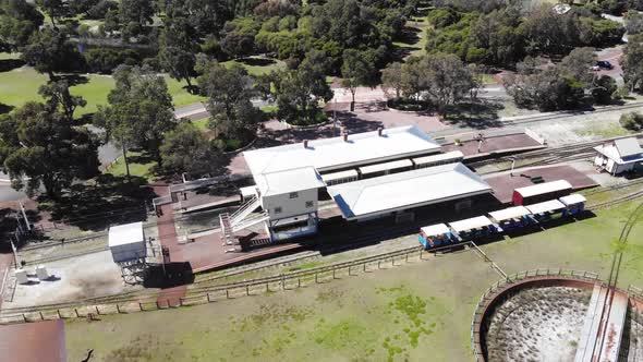 Aerial View of a Train Station in Australia