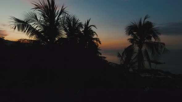 Sunset on the Sea Coast. Bali, Indonesia