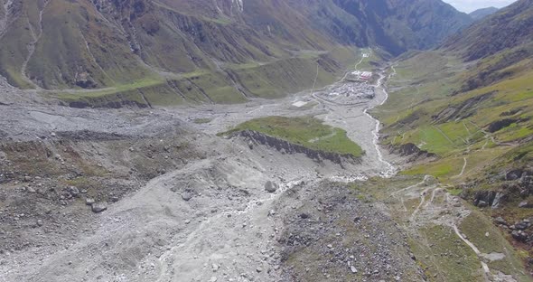 Kedarnath Dham Kedarpuri During Reconstruction Work in Uttarakhand