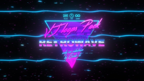 Retrowave Vj loops Pack