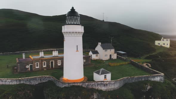 Sunrise Over Lighthouse Dome Aerial